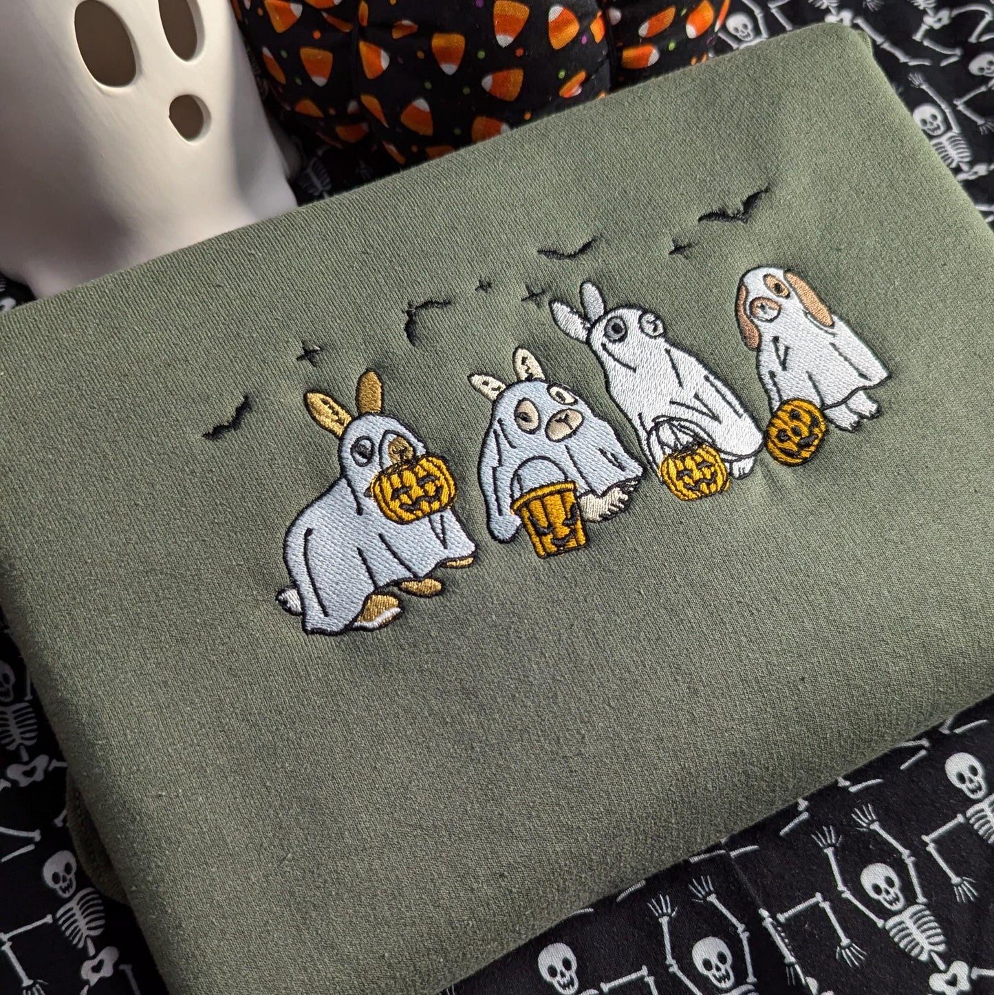 Embroidered Ghost Bunny Sweatshirt
