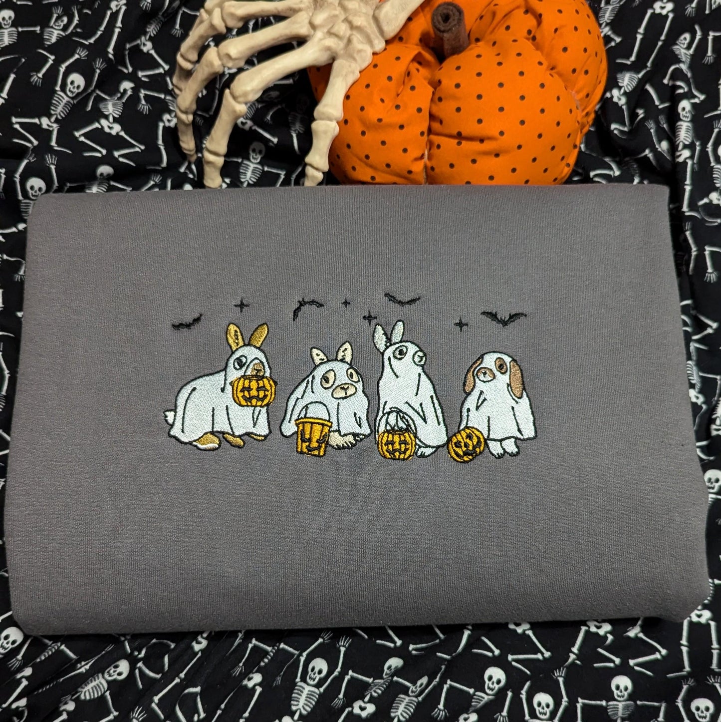 Embroidered Ghost Bunny Sweatshirt