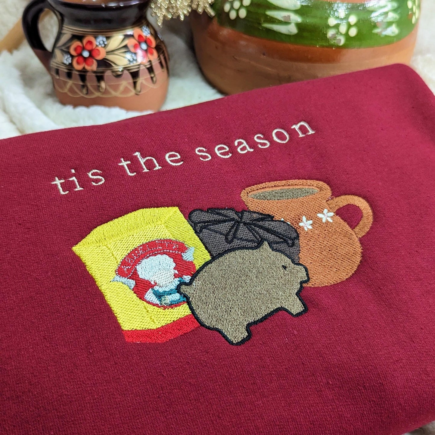 Embroidered Mexican Hot Chocolate Christmas Sweatshirt
