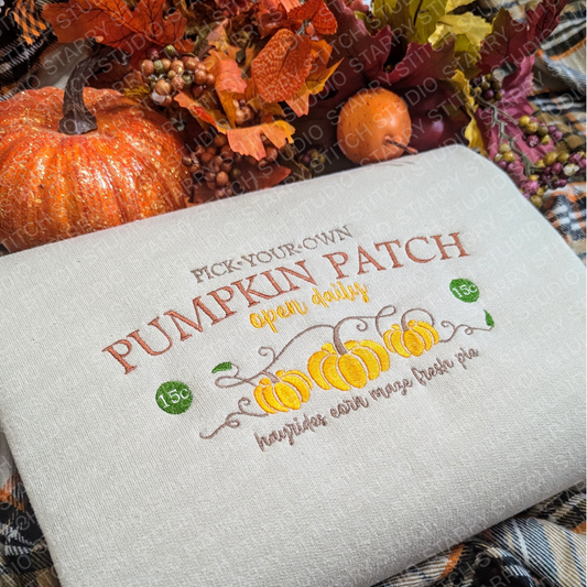 Embroidered Pumpkin Patch Crewneck