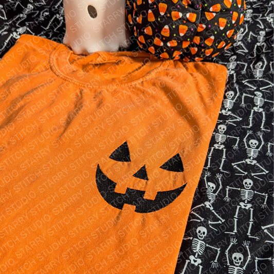 Embroidered Jack O' Lantern Ghost T-Shirt