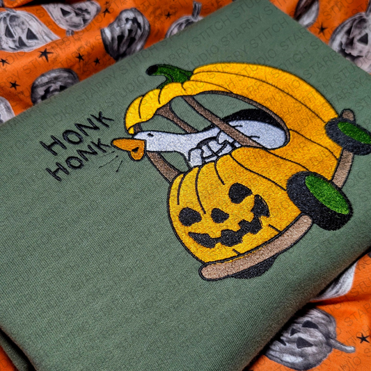 Embroidered Halloween Goose Sweatshirt