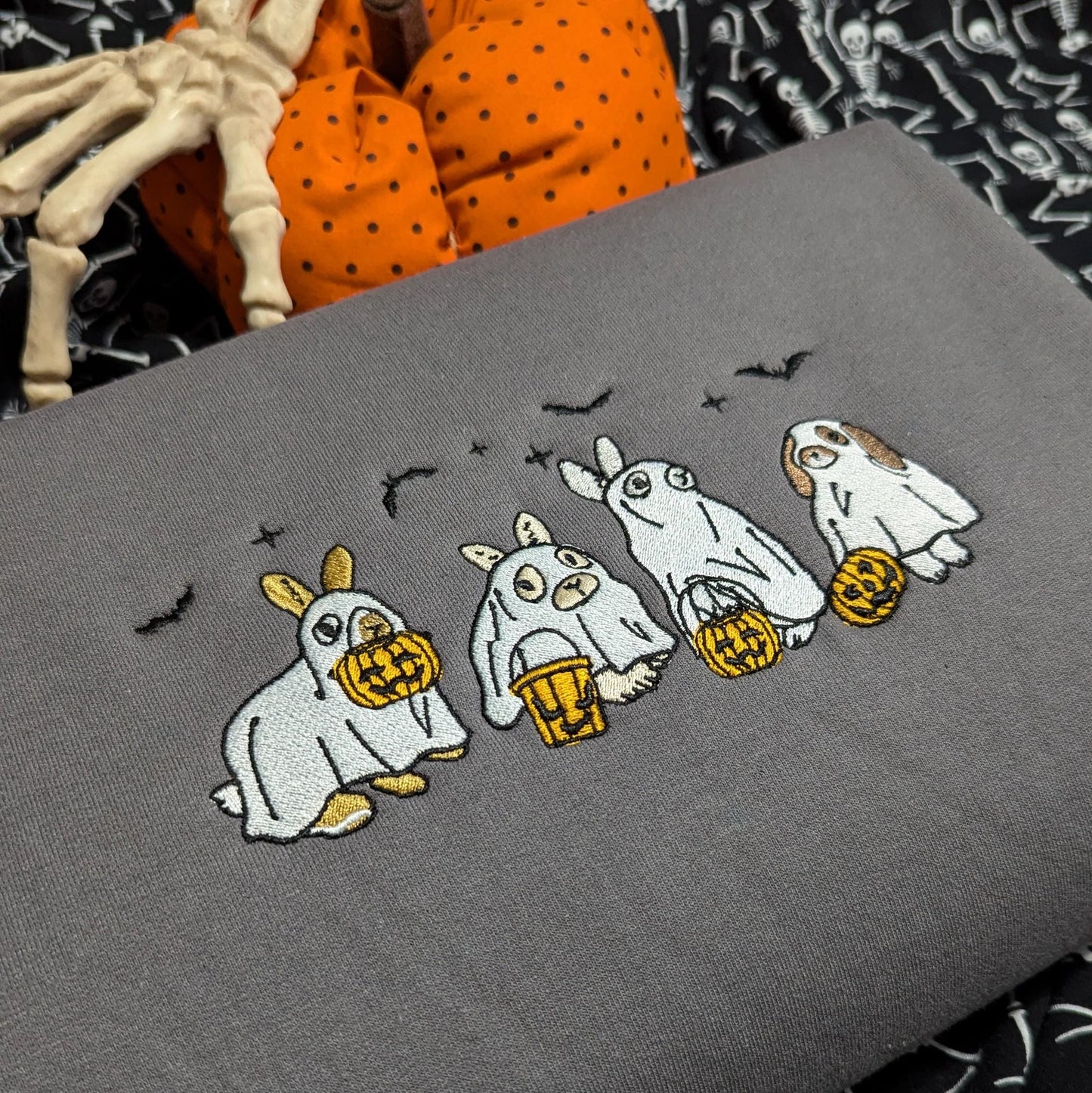 Embroidered Ghost Bunny Sweatshirt