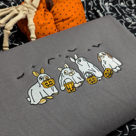 Embroidered Ghost Bunny Sweatshirt