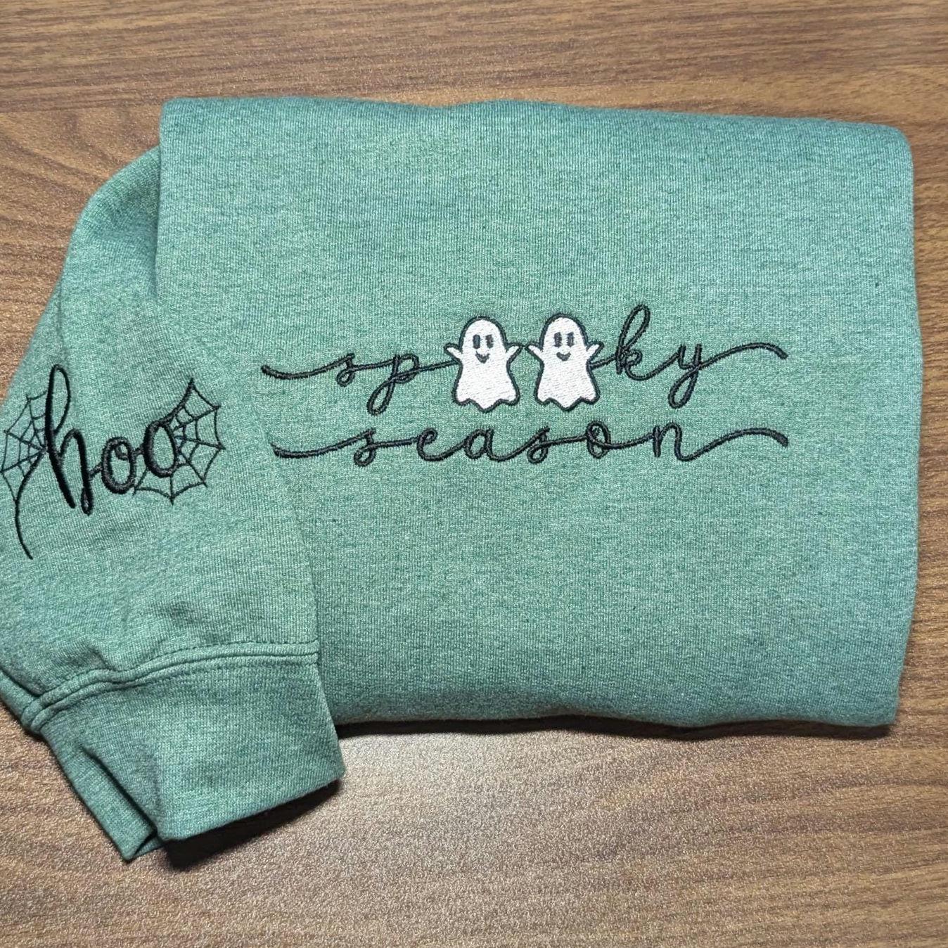 Embroidered Spooky Season Sweatshirt
