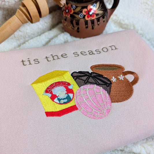 Embroidered Mexican Hot Chocolate Christmas Sweatshirt