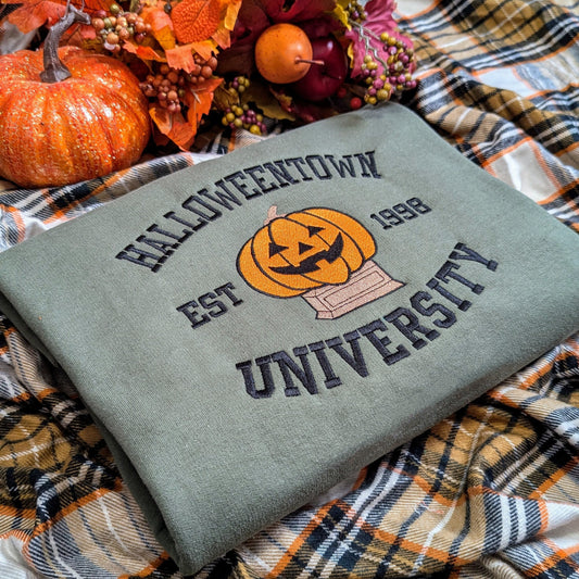 Embroidered Halloween University Crewneck