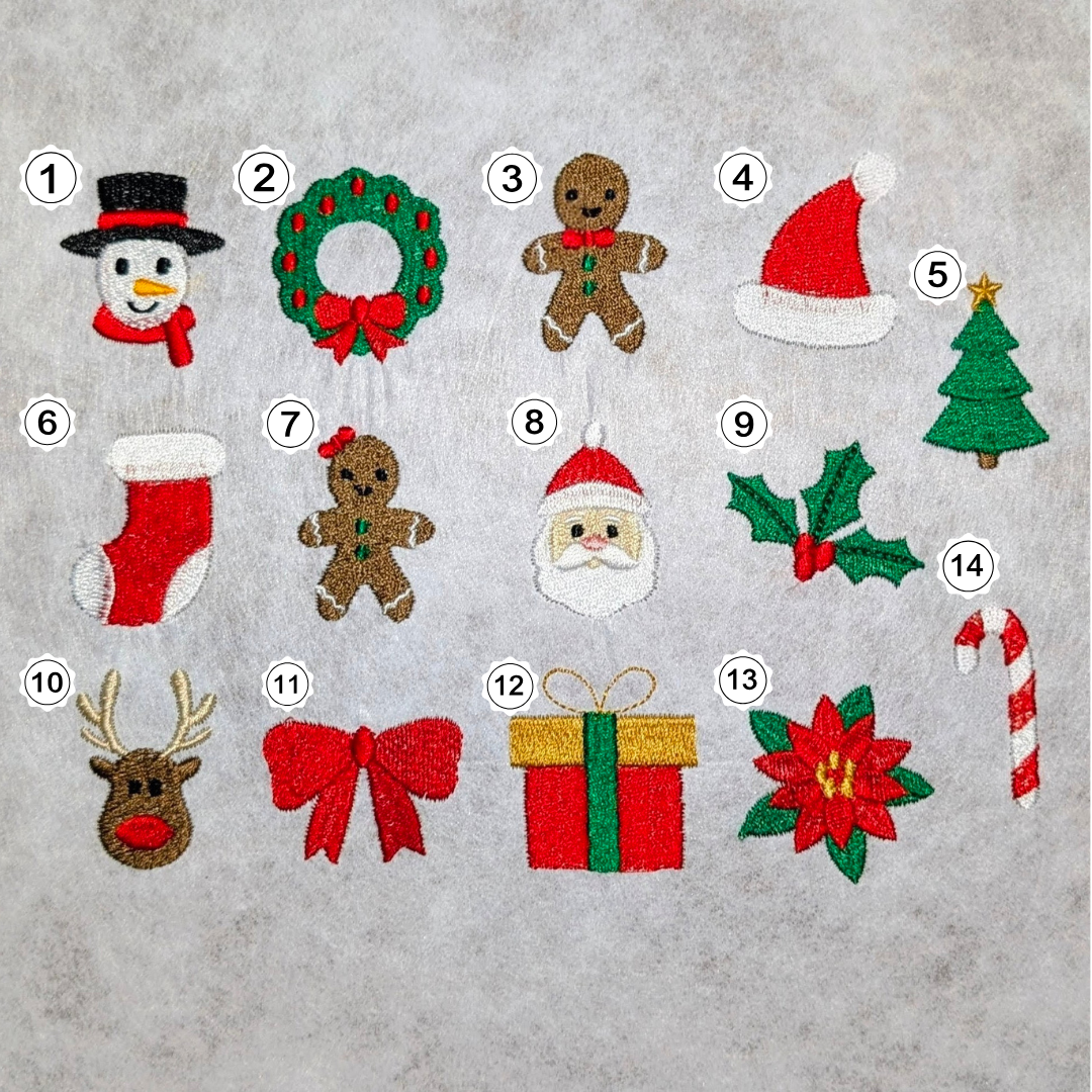 Embroidered Minimalistic Christmas Sweatshirt